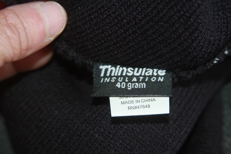 Mascarilla de pasamontañas Thinsulate tejida cara completa negra 40 gramos Foto 3 de 4