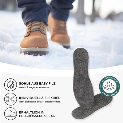 Plantillas De Fieltro Para Zapatos – Grosor 4 Mm, Tallas 36 A 46 – Aislan Frío Y Dan Suavidad (marca Filsko, Polonia)