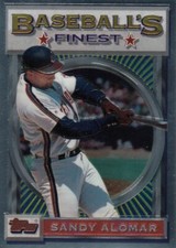 SANDY ALOMAR FINEST SILVER BASE CLEVELAND INDIANS #26 1993 93 TOPPS
