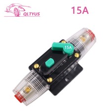 15 Amp Circuit Breaker for Solar/Audio/Car/RV Fuse holder 12V/24V/48V In-Line DC
