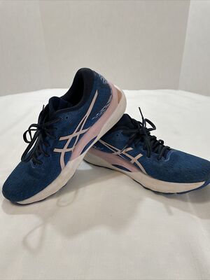 Asics Gel-Nimbus 24 Womens Size 10 Running Shoes FF Blast+ Blue/Pink