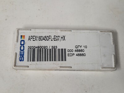 SECO Wendeschneidplatte APEX 160450FL-E07 HX (Box mit 10 Wendeplatten)