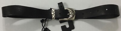 Diesel Women B-Texannah Thin Leather Belt Black Size 75 | eBay display picture 1