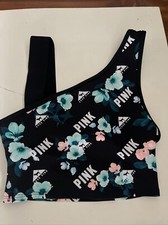Victoria's Secret Pink Ultimate Sports Bra /Size X/S Beautiul Floral Black/rare