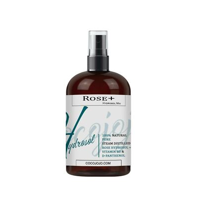 Rose hydrosol + vitamin b5 & D panthenol hydrating cleansing toner 8oz sprayer