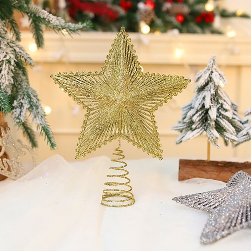 Pentagramm-Ornamente Weihnachtsbaum-Stern-Dekoration Glitzernde Szenerie : - Bild 13 von 22