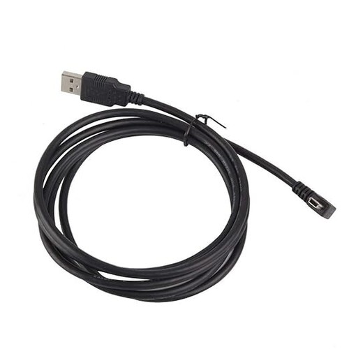 Right Angle Mini USB Cable Fast Data Sync Lead Charger Camera PC 2 Metre Black - Picture 3 of 10