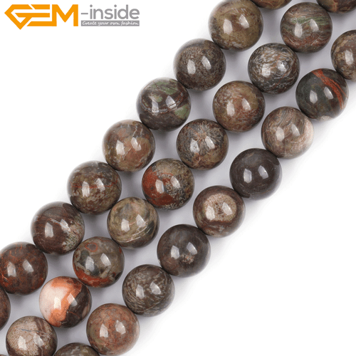 Rain Forest Onyx Agate 15" Strand Brown Natural Beads For Women's Jewellery - Picture 43 of 49
