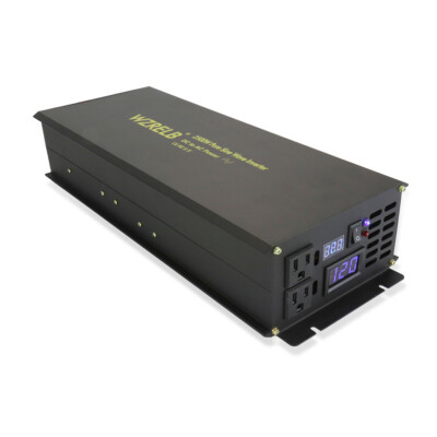 2500W Pure Sine Wave Inverter 12V 24V DC to AC 120V Power Converter Solar Home
