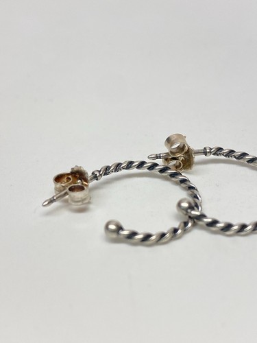 Pandora Compose Earring Collection Small Hoops Sterling Silver - Picture 5 of 6