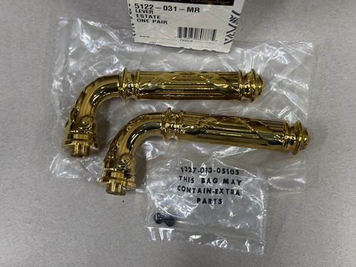 Baldwin Estate 5122 Pair Lever Handle in 031 - Non-Lacquered Brass 5122-031-MR - Picture 7 of 12