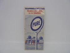 1950s Pure Oil Road Map Chicago to New York Via The Turnpikes. Sealed in the BAG