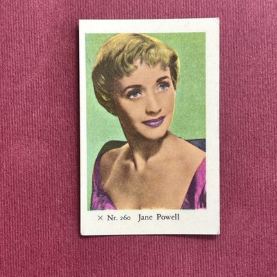 Jane Powell 1958 Dutch Gum X Nr Set #260 Trading Card
