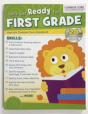 Let's Get Ready For First Grade Common Core 256-Page Bind-Up Workbook - GOOD