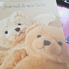 Journal de mon bébé à remplir, album/livre souvenirs de naissance, couleur beige