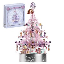 Christmas Tree Building Block Set, 730 PCS Christmas Music Box Bricks Model K...