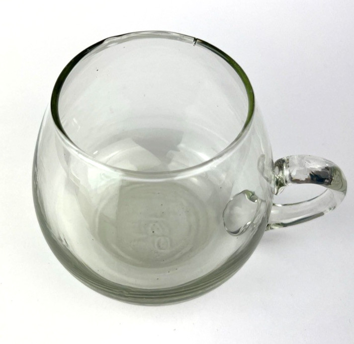 Vintage Clear Glass Coffee Cups Set of 5 Rounded Bubble Mugs with Original Box image 7