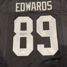 Bryan Edwards Signed Las Vegas Raiders Custom NFL Football Jersey JSA Authentic