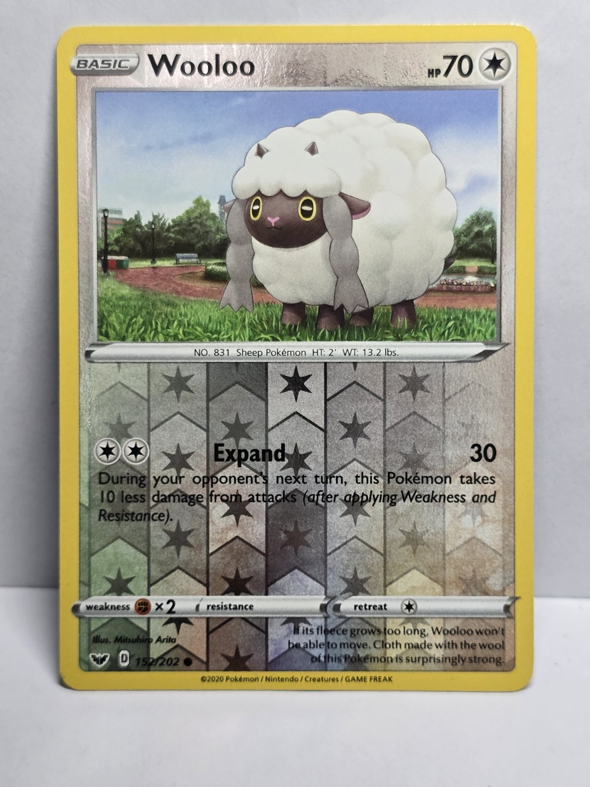 Wooloo 152/202 Common Sword & Shield Pokemon Reverse Holo 