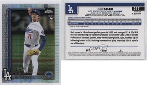 2025 Topps Chrome Prism Refractor Roki Sasaki #217 Rookie RC