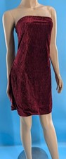 Naked Wardrobe Red Texture Plush Velvet Tube Bodycon Minidress NWOT XL