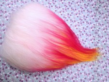 Troll Doll Wig Replacement Hair Icelandic White Pink Orange 3-1/2 x 3-1/4" TD116