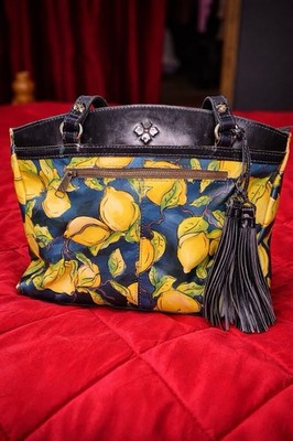 Patricia Nash Positano Limon Poppy Tote Floral Multicolor Zip Tassel Women's