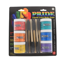 Pride Kit - Rainbow Liquid Latex Face and Body Paint Kit