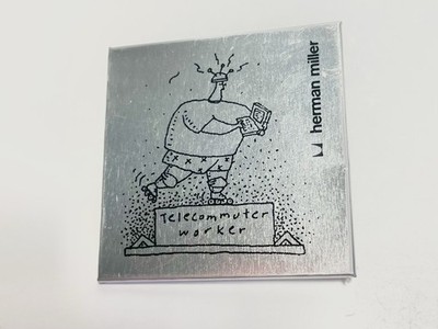 Herman Miller Pin Telecommuter Worker Rare Pinback Button Eames Chair Designer