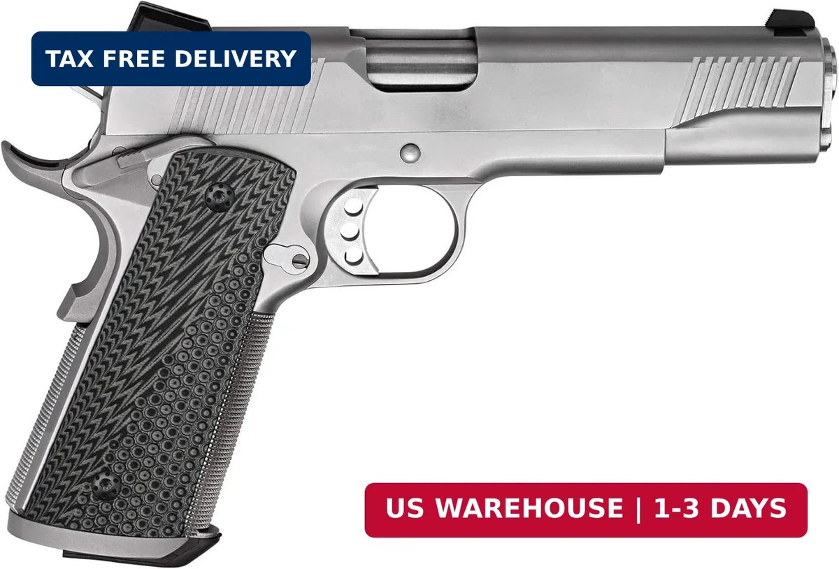 【WA】COLT COMMANDER フレームシルバー G10グリップ付き‼️ Cool Hand 1911 G10 Grips, Full Size (Government/Commander), Black