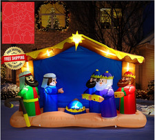 8FT Christmas Inflatables Santa 2025 NEW LED Outdoor Decoration