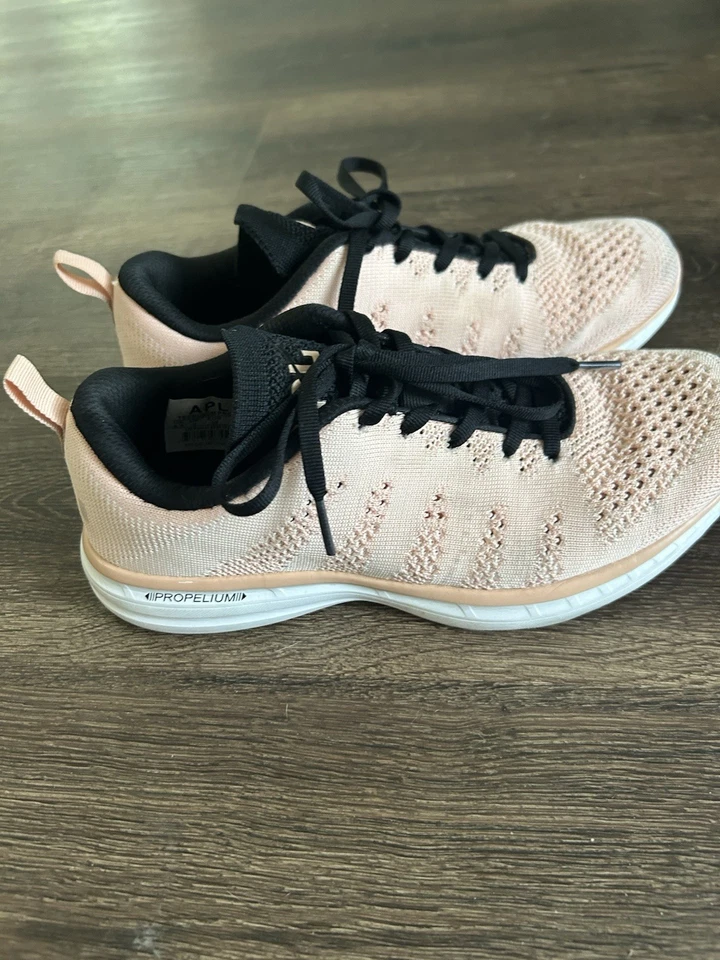 APL Propelium Mujer Zapatillas con Cordones Zapatos Talla 8.5 Negro Rosa COMO NUEVAS Foto 3 de 4