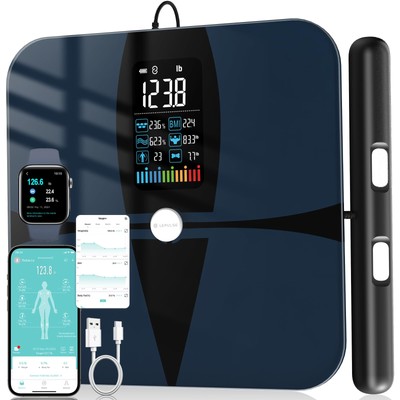 Body Composition Scale, 8 Electrode Bathroom Smart Scale with BMI, Body Fat, ...
