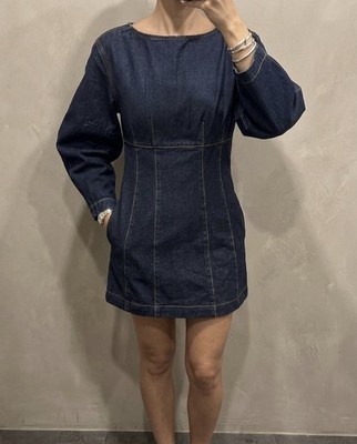 Meshki Jeanskleid Cosmala Kleid Denim Dress Longsleeve Mini L