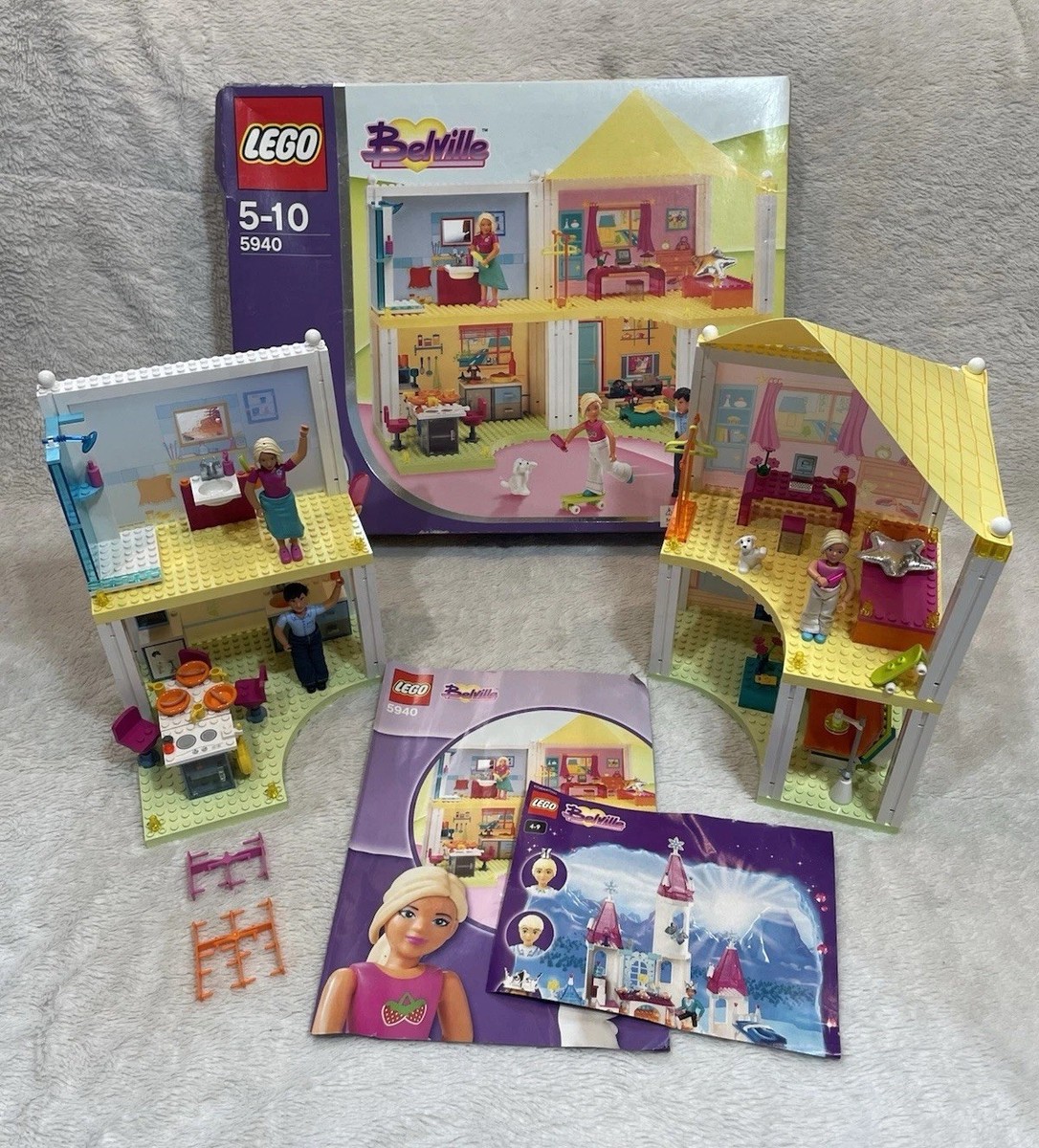 SEE🏠VIDEO LEGO Belville Set 5940 Doll's House with Instructions Dog  Figures Box