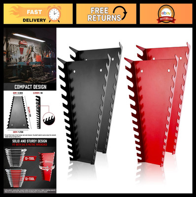 52-Slot Heavy Duty Wrench Organizer Tray, Tool Box Storage for SAE & Metric Wren