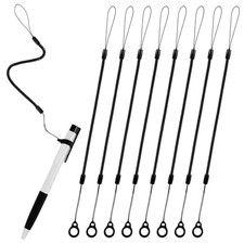 8 PCS Pen Leash, Pen Leash for Clipboard with Silicone Rings, Elastic Lanyard