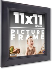 11x11 Frame Black Picture Frame Modern Photo Frame UV Acrylic, Acid Free no Mat