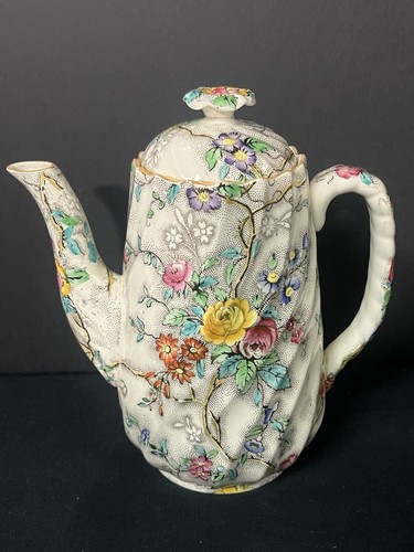 Caffettiera Copeland Spode Patricia gialla 14" con coperchio (riparazione) n. 596271 - Foto 2 di 13