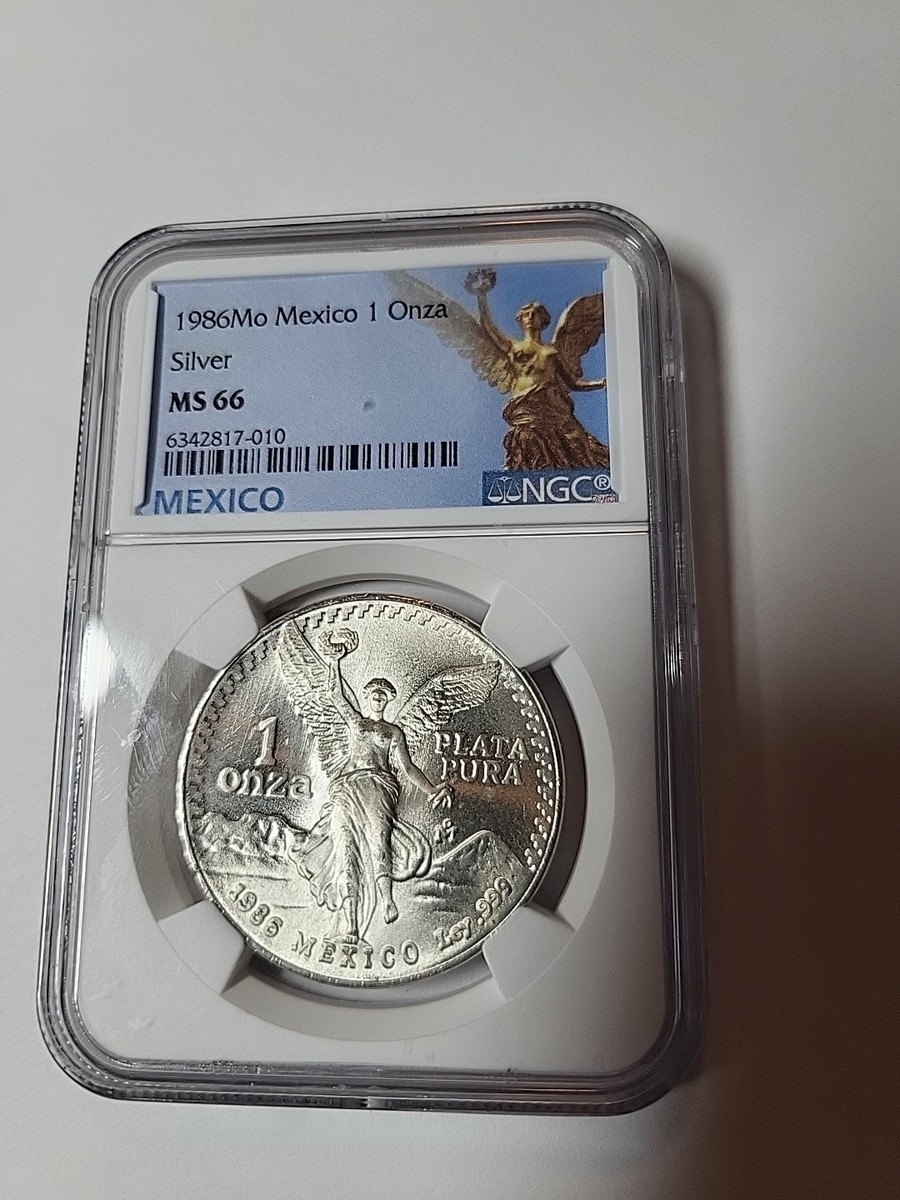 1986-Mo Mexico Libertad Onza 1oz .999 Fine Silver MS66 NGC | eBay