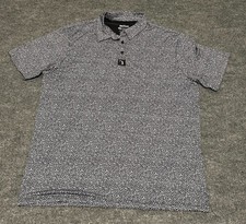 Bogey Bros Men  s XL Black White Performance Polo Shirt Golf Geometric