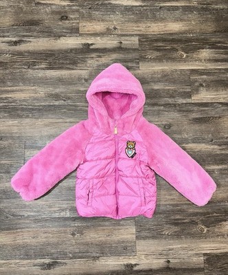 Moschino Baby Pink Teddy Bear Puffer Jacket 