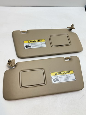 #ad 2002 2006 Honda CR V Sun Visors Driver Passenger Pair Shades OEM Tan Brown $74.99