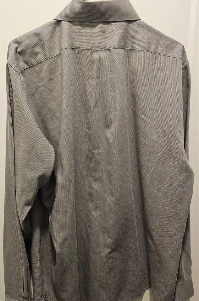 Camisa de vestir VANHEUSEN fácil cuidado para hombre manga larga TALLA 16,5x37 COLOR GRIS LL17 Foto 2 de 4