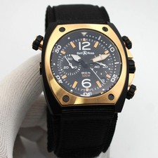 Bell Ross Marine Matte PVD Black Steel Automatic Mens Watch BR02-CHR-BICOLOR