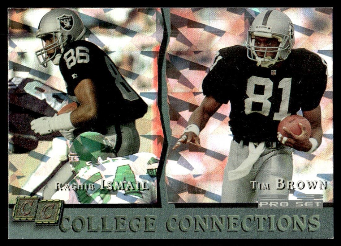 1993 Pro Set College Connections Tim Brown / Raghib Ismail Los Angeles Raiders