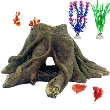 MUYG Aquarium Landscape Tree 9.25 X 7.08 X 4.13 in/23.5 X 18 X 10.5cm, Green