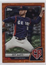2023 Topps World Baseball Classic Orange Cracked Ice Foil 12/25 Jeff Barto c6t