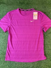 Nike Dri-FIT Miler Running T-Shirt CU5992-551 Lght/Purple Men's Size Small NWT