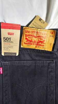 Levi's 501 Series Men's Black Straight Leg Regular Fit Denim Jeans NWT